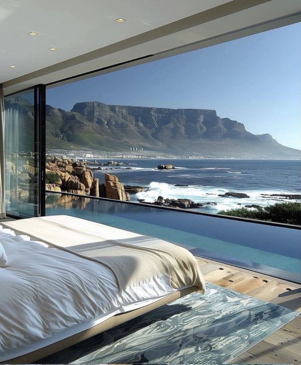 Luxury bedroom Cape Town South Africa ocean view